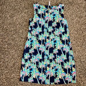 Lulu-B Tropical Print Dress - Blue and Green